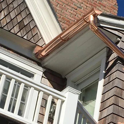copper gutter installation Rocky Point ny